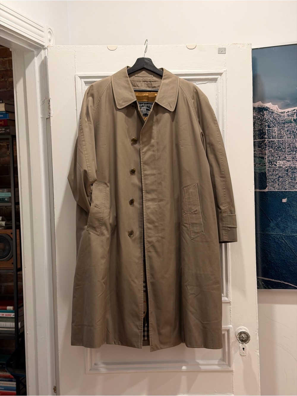 Burberry Trench Coat - Dark Beige/Tan w/ 100% Wool Lining